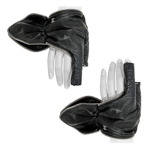 chanel gloves online|chanel fingerless leather gloves.